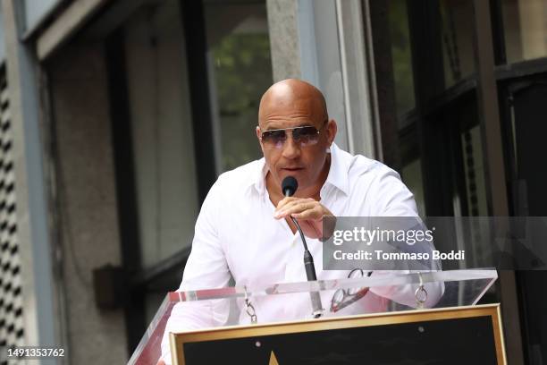 Vin Diesel attends a ceremony honoring Ludacris with a star on the Hollywood Walk of Fame on May 18, 2023 in Hollywood, California.