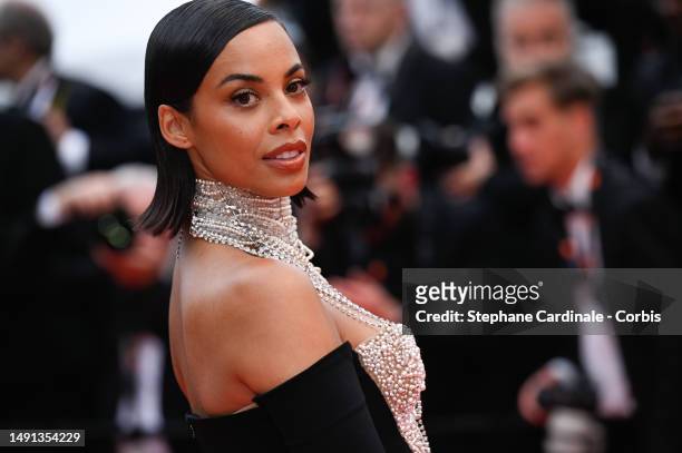 Rochelle Humes attends the "Indiana Jones And The Dial Of Destiny" red carpet during the 76th annual Cannes film festival at Palais des Festivals on...