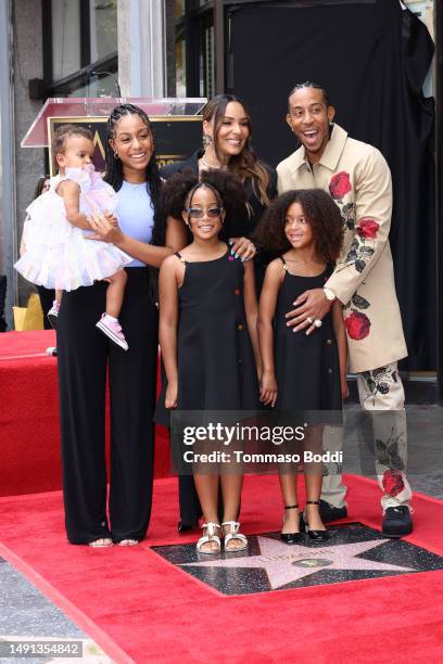 Karma Bridges, Eudoxie Mbouguiengue, Ludacris and family attend a ceremony honoring Ludacris with a star on the Hollywood Walk of Fame on May 18,...