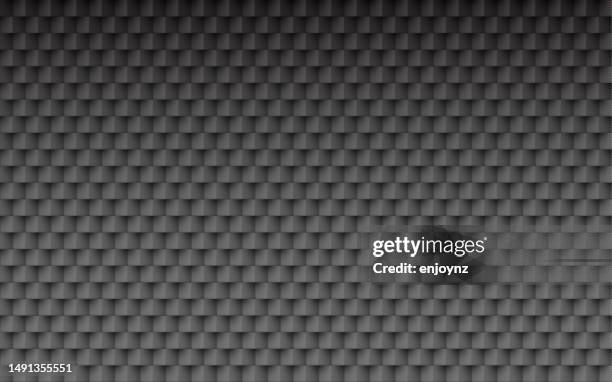 black abstract 3d pattern background - carbon fibre texture stock illustrations