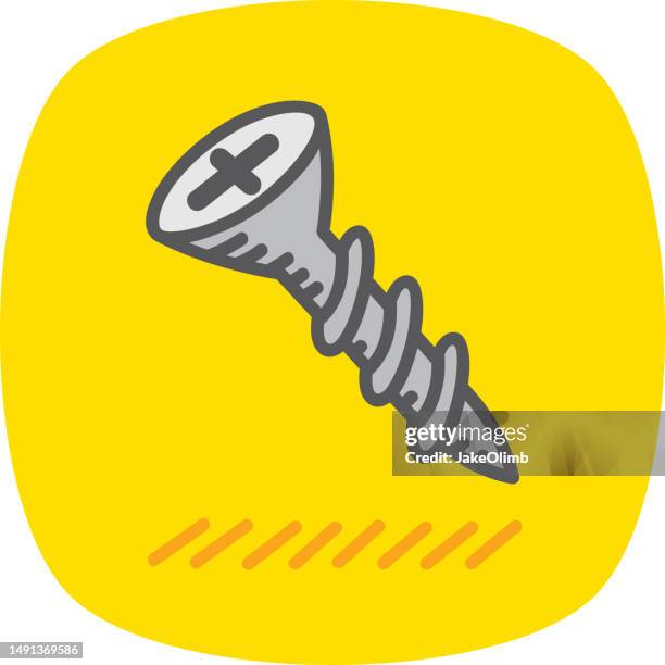 schrauben doodle 1 - schraube stock-grafiken, -clipart, -cartoons und -symbole