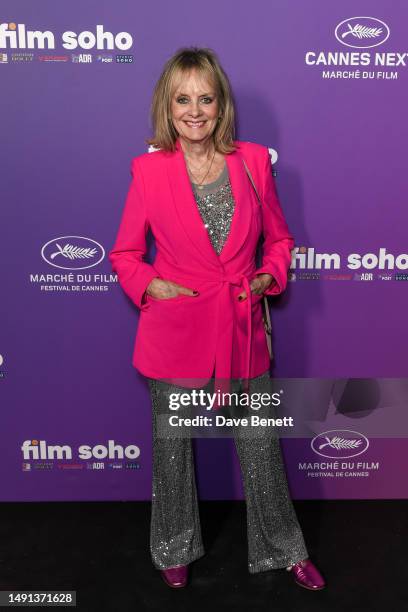 Twiggy aka Dame Lesley Lawson attends the Film Soho x Cannes Next opening party during the 76th Annual Cannes Film Festival at the La Plage des...