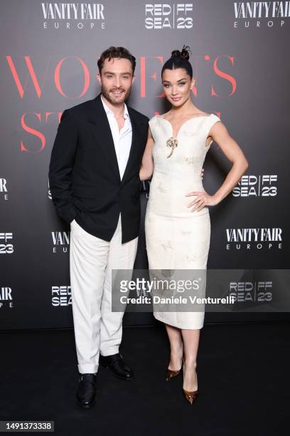 Ed Westwick and Amy Jackson attend the Red Sea International Film Festival's "Women's Stories Gala" in partnership with Vanity Fair Europe on May 18,...