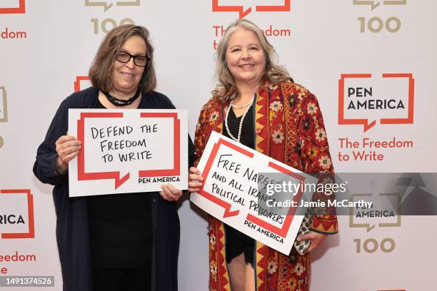 Dru Menaker and Bridget Colman attend the 2023 PEN America Literary Gala at American Museum of Natural History on May 18, 2023 in New York City.