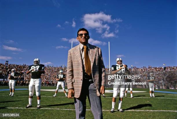 Former Penn State coach Joe Paterno is photographed at Penn State in 1973 at State College, Pennsylvania.