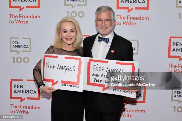 Pamela Barbey and Peter Barbey attends the 2023 PEN America Literary Gala at American Museum of Natural History on May 18, 2023 in New York City.