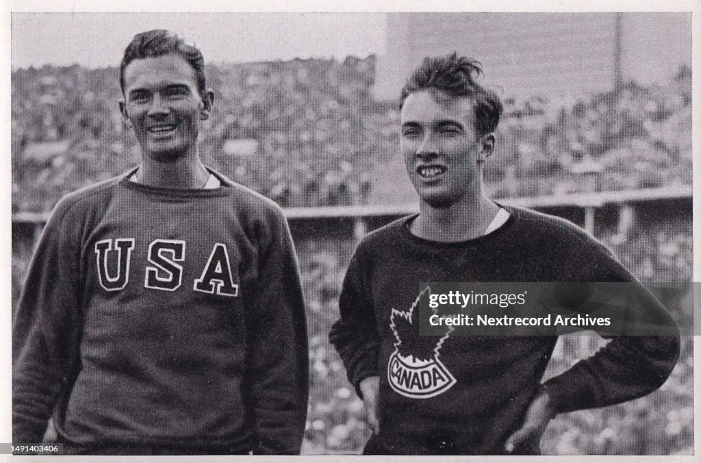 Collectible vintage German cigarette card, 1936 Berlin Olympics