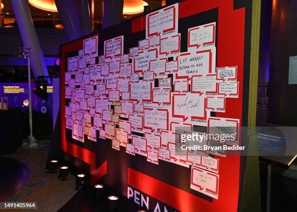 View of atmosphere during the 2023 PEN America Literary Gala Afterparty Presented By Spotify at American Museum of Natural History on May 18, 2023 in...