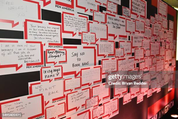 View of atmosphere during the 2023 PEN America Literary Gala Afterparty Presented By Spotify at American Museum of Natural History on May 18, 2023 in...