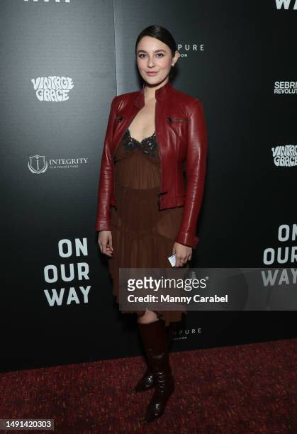 Gracie McGraw attends the "On Our Way" World Premiere at Village East Cinema on May 18, 2023 in New York City.