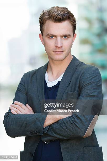 German actor Friedrich Muecke poses for the camera after being announced as member of the new Thueringen Tatort crew on July 23, 2012 in Munich,...