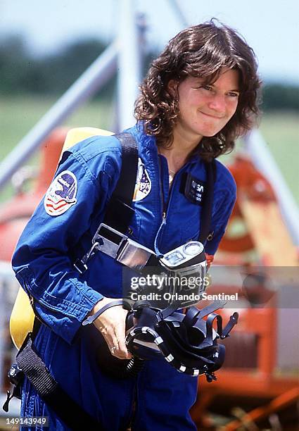 Former NASA astronaut Sally Ride died, Monday, July 23 after her battle with pancreatic cancer. She was 61. In this 1983 file photo, Ride...