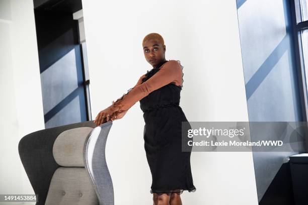 New York, NY Portrait of Lashana Lynch photographed by Lexie Moreland for WWD on September 15, 2022 in New York, New York.