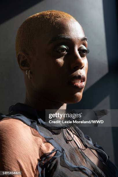 New York, NY Portrait of Lashana Lynch photographed by Lexie Moreland for WWD on September 15, 2022 in New York, New York.