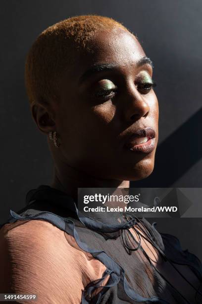 New York, NY Portrait of Lashana Lynch photographed by Lexie Moreland for WWD on September 15, 2022 in New York, New York.