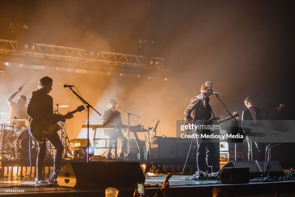 Interpol Live Interpol band performs during a concert at Auditorio PabellÛn M on ...
