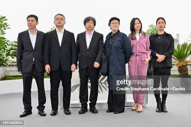 Liu Xianhui, Maeda Yoshitaka, Director Wang Bing, Dominique Auvray, Bingyuan Xu and Liyo Gong attend the "Jeunesse