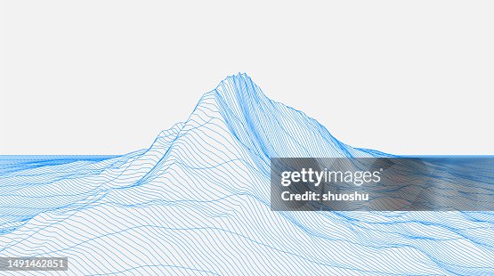Abstract mountain line wireframe cyber scene pattern background Abstract mountain line wireframe cyber scene pattern background
