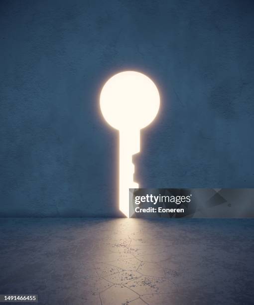 key shaped hole, innovation, solution concept - key stock pictures, royalty-free photos & images