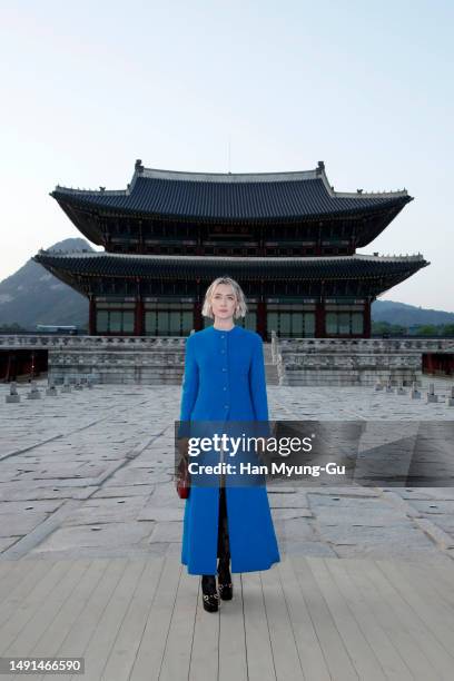 Saoirse Ronan attends the Gucci Seoul Cruise 2024 fashion show at Gyeongbokgung Palace on May 16, 2023 in Seoul, South Korea.