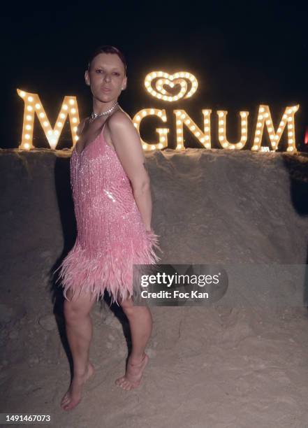 Jaydena De Martel attends Le Baron party during the 76th annual Cannes film festival at Plage Magnum on May 18, 2023 in Cannes, France.