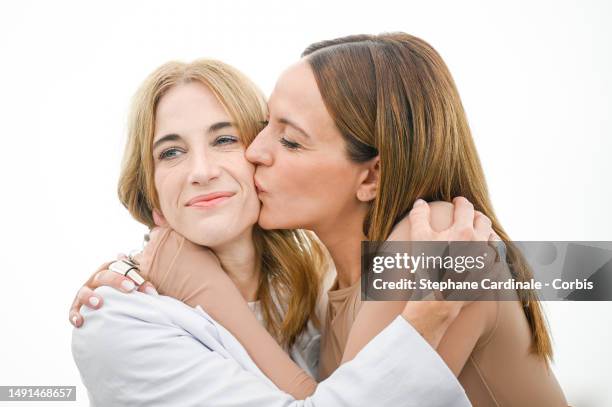 Nancy Grant and Director Monia Chokri attend the "Simple Comme Sylvain " photocall at the 76th annual Cannes film festival at Palais des Festivals on...