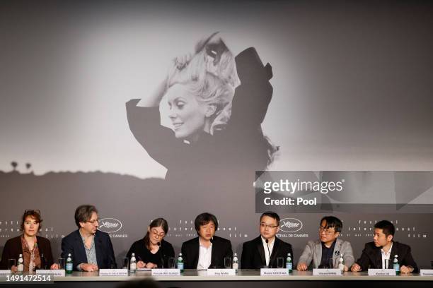 Sonia Buchman, Nicolas R. De La Mothe, Pascale Wei-Guinot, Director Wang Bing, Maeda Yoshitaka, Producer Vincent Wang and Liu Xianhui attend the...