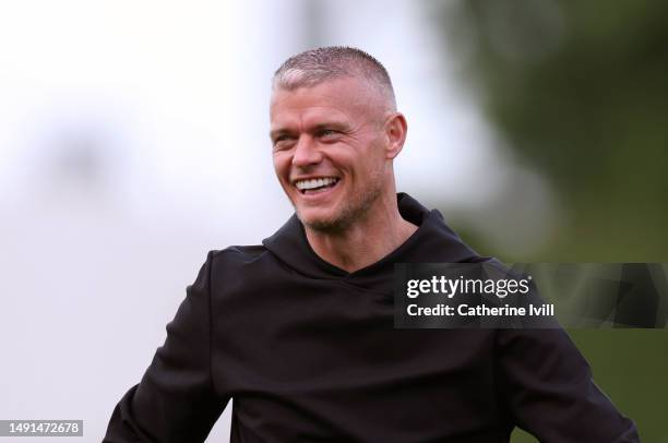 Paul Konchesky manager of West Ham ahead of the FA Women's Super League match between West Ham United and Chelsea at Chigwell Construction Stadium on...