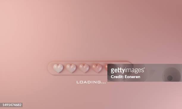 love loading - progress bar stock pictures, royalty-free photos & images