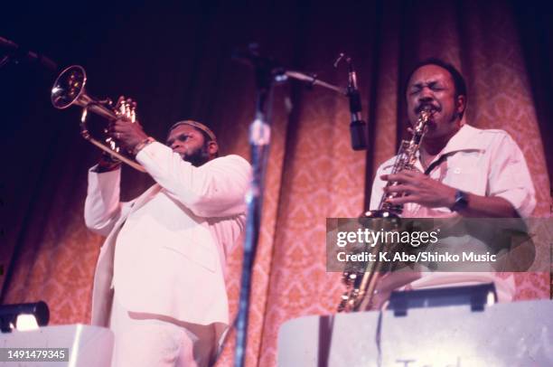Ted Curson plays the trumpet & Chris Woods, plays the alto saxophone, Newport Jazz Festival at Carnegie Hall, New York City, United States, 4 July...