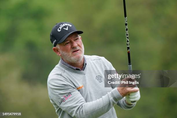 Peter Baker of England in action during Day Two of the Riegler & Partner Legends at Golf Club Murhof on May 19, 2023 in Frohnleiten, Austria.