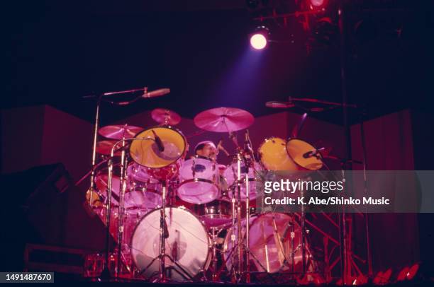 Billy Cobham plays the drums, Newport Jazz Festival at Carnegie Hall, New York City, United States, 3 July 1976