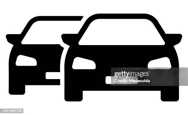car silhouette symbol - software driver icon stock illustrations