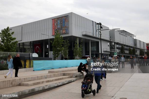 General view of Türkiye's first and most comprehensive modern and contemporary art museum, Istanbul Modern, in its new building on Friday on May 19,...