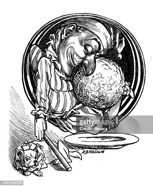 britische satire karikatur comic cartoon illustration - marionette stock-grafiken, -clipart, -cartoons und -symbole