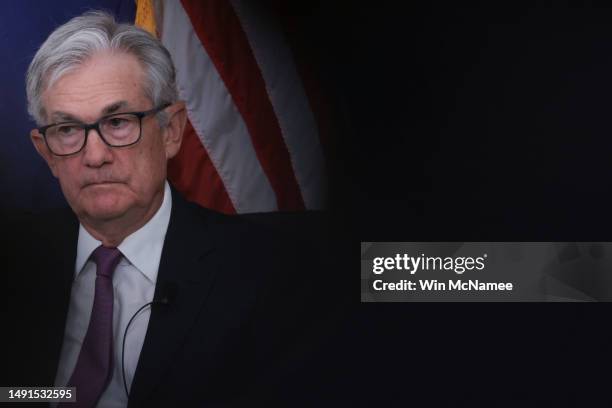 Federal Reserve Chairman Jerome Powell speaks at the Thomas Laubach Research Conference on “key issues in monetary policy and the economy” held by...