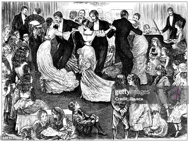 illustrations, cliparts, dessins animés et icônes de illustration de bande dessinée satirique satirique britannique - bal