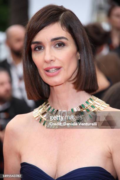 Paz Vega attends the "The Zone Of Interest" red carpet during the 76th annual Cannes film festival at Palais des Festivals on May 19, 2023 in Cannes,...