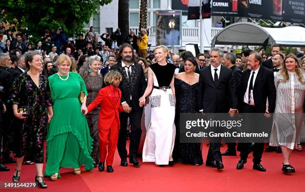 Kath Shelper, Georgie Pym, a guest, Aswan Reid, Warwick Thornton, Cate Blanchett, Deborah Mailman, Wayne Blair, Andrew Upton and Coco Francini attend...