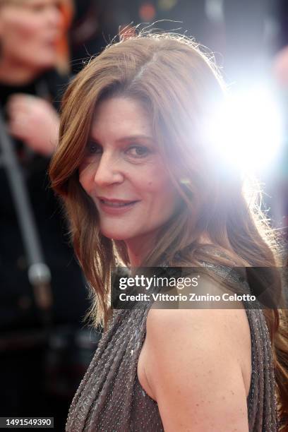 Chiara Mastroianni attends the "The Zone Of Interest" red carpet during the 76th annual Cannes film festival at Palais des Festivals on May 19, 2023...