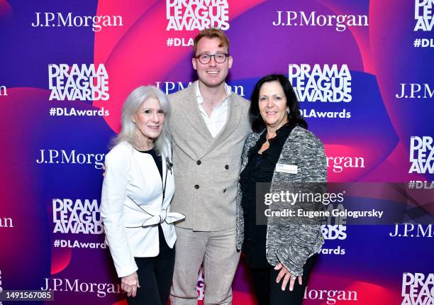 Jamie Deroy, Daniel Dunlap and Paula Kaminsky Davis attend The 89th Annual Drama League Awardsat The Ziegfeld Ballroom on May 19, 2023 in New York...