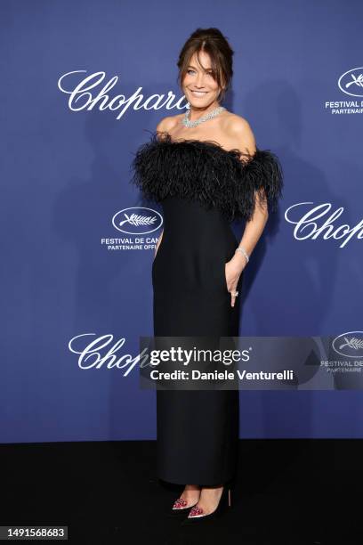 Carla Bruni attends the Chopard Trophy during the 76th annual Cannes film festival at Carlton Beach on May 19, 2023 in Cannes, France.