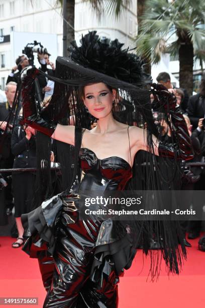 Polli Cannabis attends the "The Zone Of Interest" red carpet during the 76th annual Cannes film festival at Palais des Festivals on May 19, 2023 in...