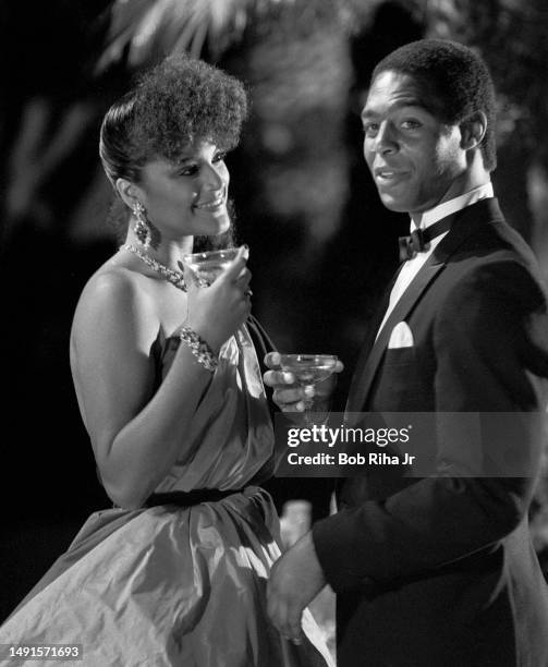 Marcus Allen and Jayne Kennedy attend The Best of Everything show featuring fashion designers and celebrity fashion show for upcoming television...