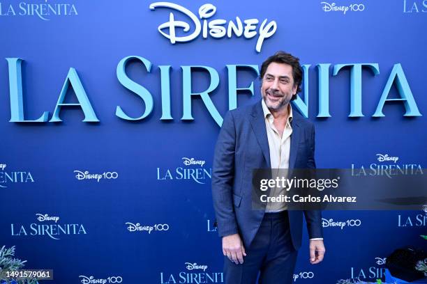 Spanish actor Javier Bardem attends the premiere of "La Sirenita" by Disney at Cine Callao on May 19, 2023 in Madrid, Spain.