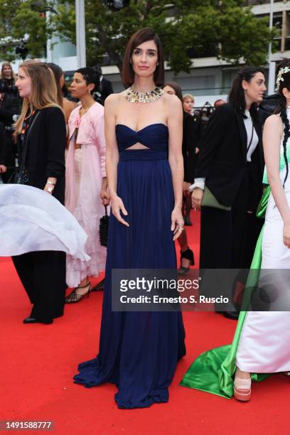 Paz Vega attends "The Zone of Interest" red carpet during the 76th annual Cannes film festival at Palais des Festivals on May 19, 2023 in Cannes,...