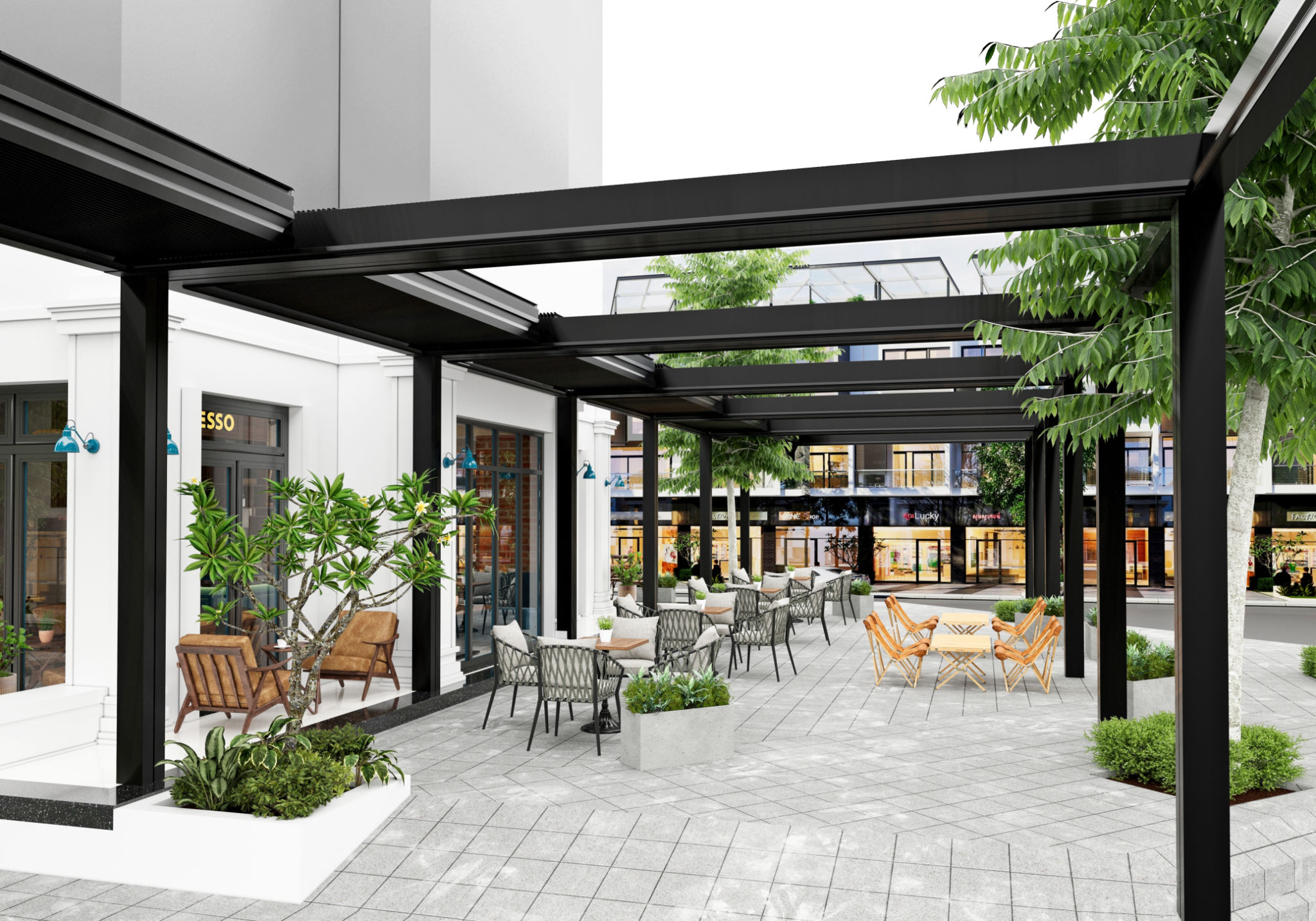 louvered pergola