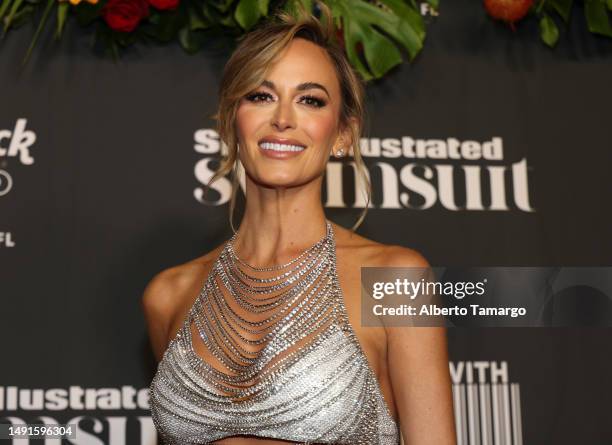 Jena Sims attends the Sports Illustrated Swimsuit 2023 Issue Release Party at The Guitar Hotel at Seminole Hard Rock Hotel & Casino on May 19, 2023...