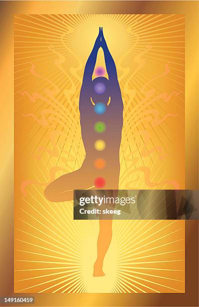 tree pose - tree pose stock illustrations