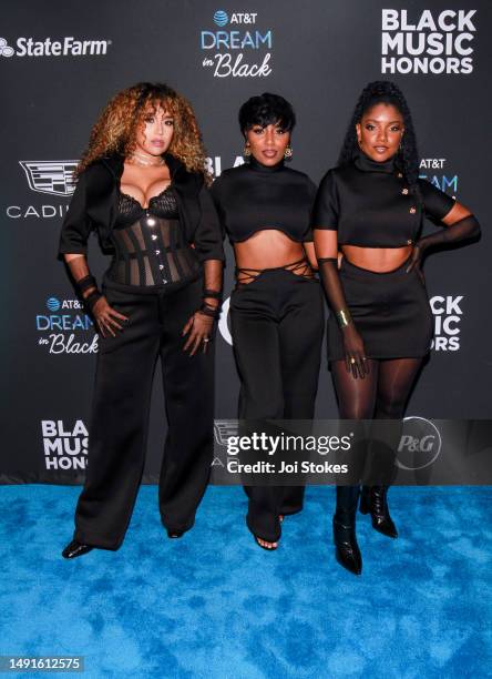 Kasi Jones, Tamara Chauniece and Stacy Johnson of The Shindellas attend the 2023 Black Music Honors at Cobb Energy Performing Arts Centre on May 19,...